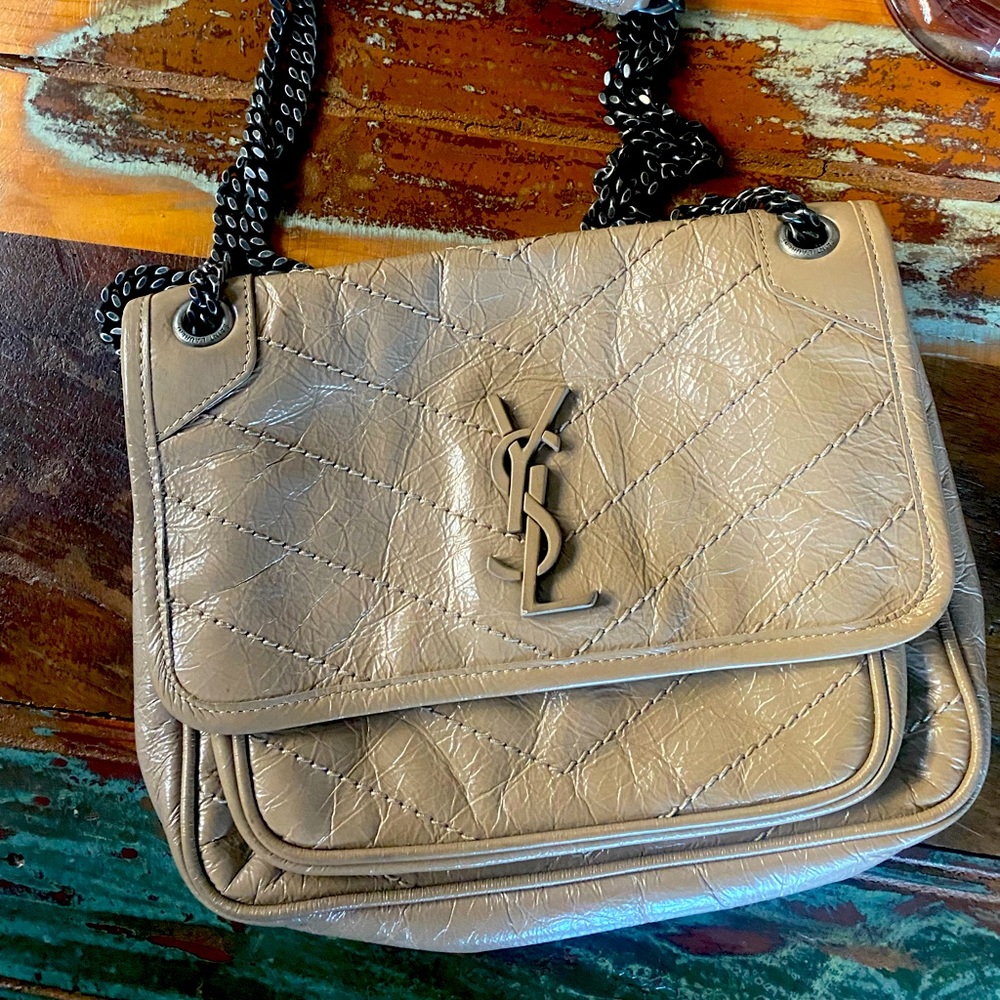 YSL Leather Crossbody~ Camel